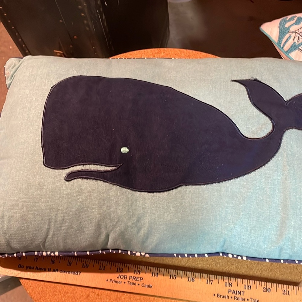 Whale pillow.